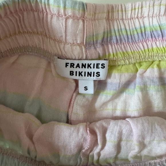 Frankie’s Bikinis Lou High Waisted Stripe Shorts Summer Stripe Sz Small - Picture 5 of 14